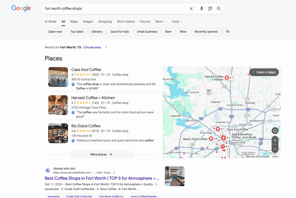 Google Maprs ranking